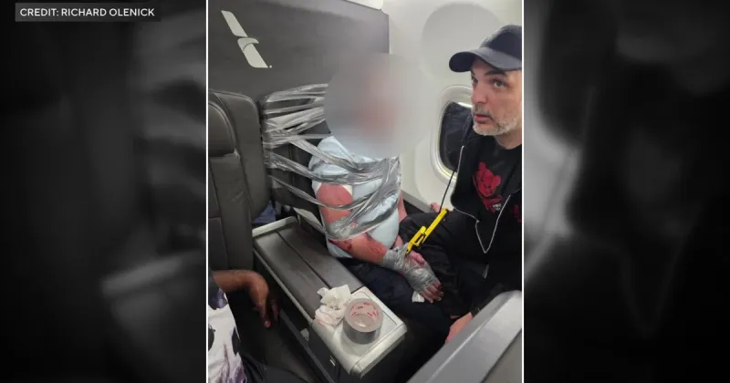 Passengers who helped restrain disruptive man on American Airlines flight describe chaos