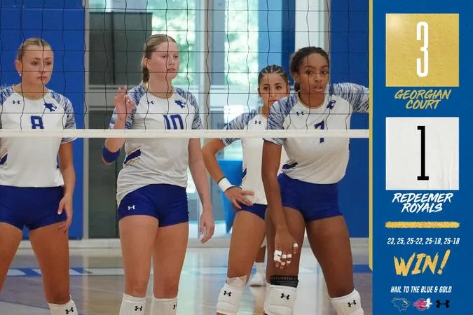 Georgian Court Volleyball Starts Roberts Wesleyan Invitational With Win