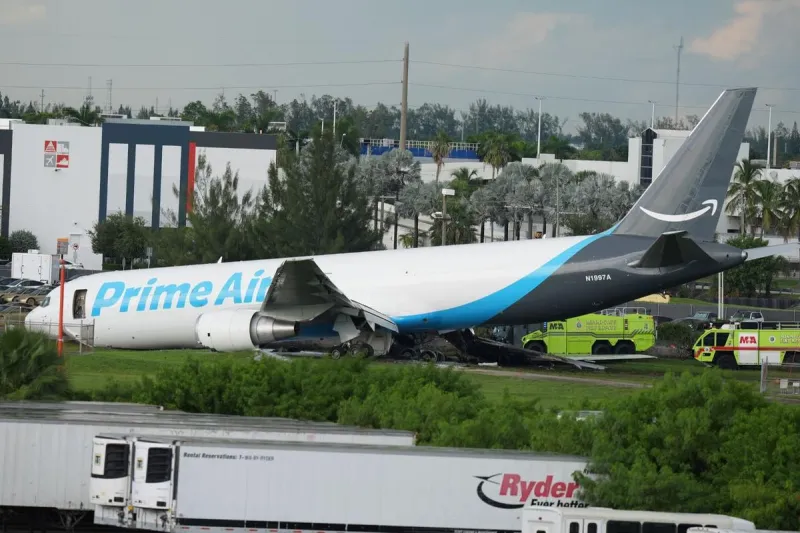Amazon plane crash kills 5 at Miami International Airport