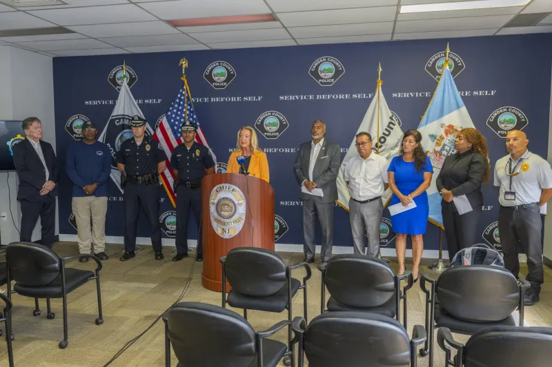 Camden County Police Department and elected officials crack down on illegal dumping in Camden
