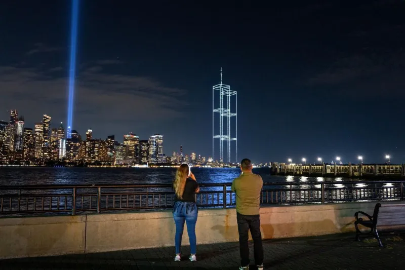 25 years later, NJ remembers 9/11 as new tribute lights up sky