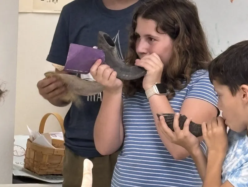Shofar Blowing Sounds Fun! Students Experience the Tradition of Rosh Hashanah