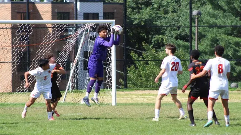 Da Silva Stops Three, Men's Soccer Blanked at Adelphi