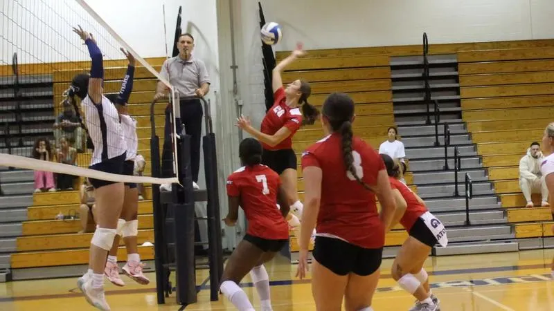 Gatz Slams 11 Kills, Ramos Digs out 18, Volleyball Battles, Edged in Four by Post