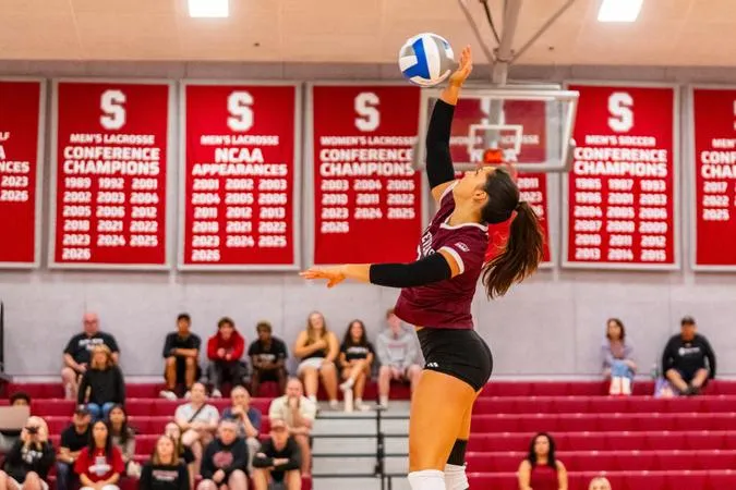 Women's Volleyball Wins Ninth Straight; Downs Springfield in Four Sets