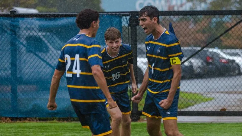 Maceri's Brace Leads Men's Soccer to 3-0 Win at Neumann
