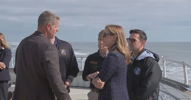 Gov. Sherrill tours Jersey Shore nor'easter damage as beach towns push for federal aid