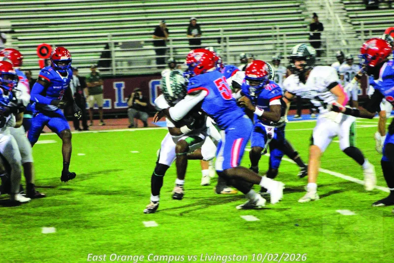 East Orange Campus HS football team roars past Livingston