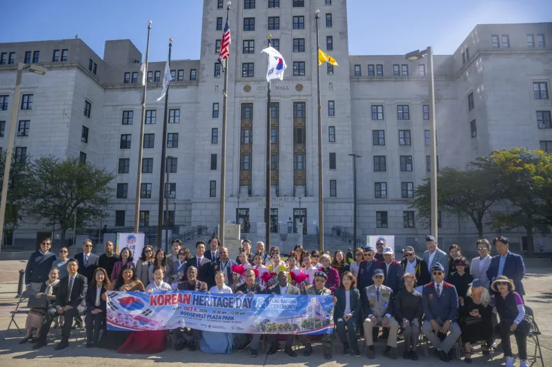 Commissioners celebrated Korean heritage with flag raising at City Hall in Camden