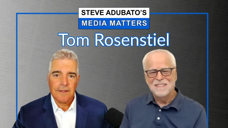 Steve Adubato's Media Matters- Tom Rosenstiel: Media economics, distrust, and the battle for clicks
