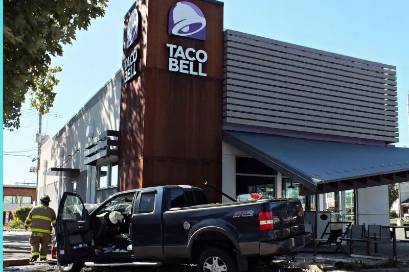Pickup smashes into NJ Taco Bell after reported medical episode