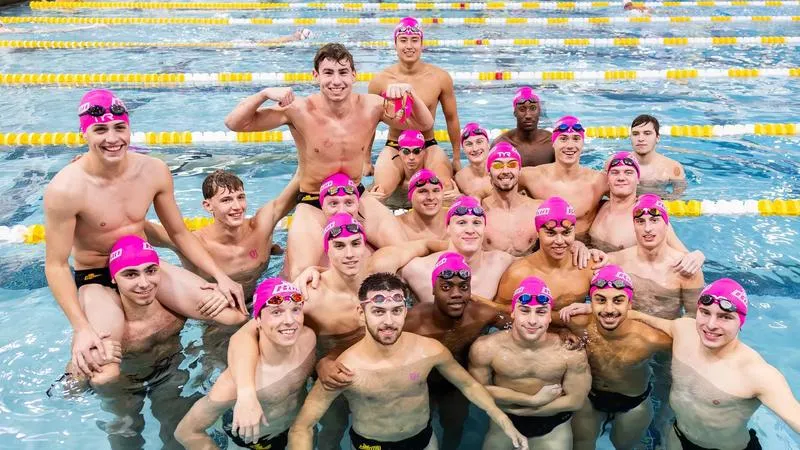 Men's Swimming Tops Montclair State, 196-66; Profs Feature Multi-Event Winners