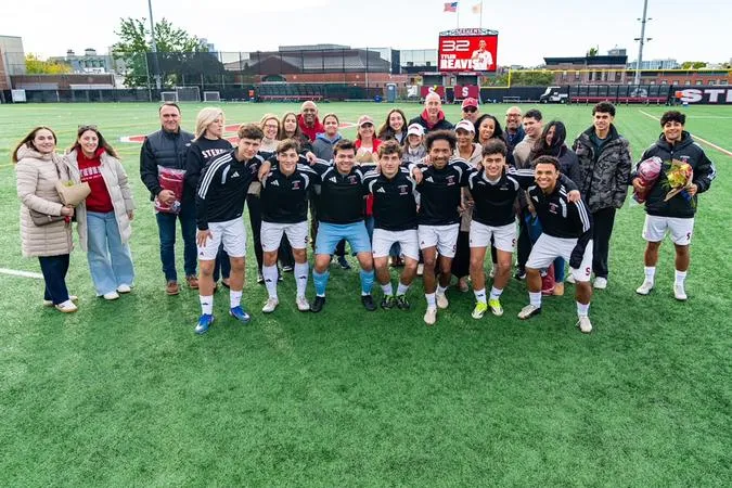 Kekesi Nets Hat Trick as Men's Soccer Downs Delaware Valley on Senior Night