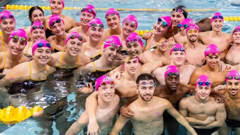 Rowan Swimming raises over $10,000 in second annual "Pink Out" meet