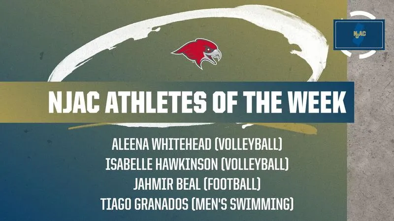 Four Red Hawks Earn NJAC Athlete of the Week Accolades