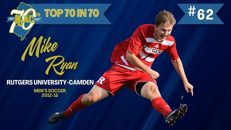 Men's Soccer alum Mike Ryan honored by NJAC for Top 70-in-70