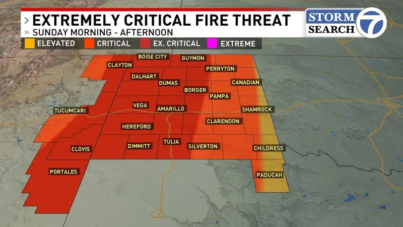 WEATHER ALERT DAY: Extremely critical fire weather Sunday & Monday