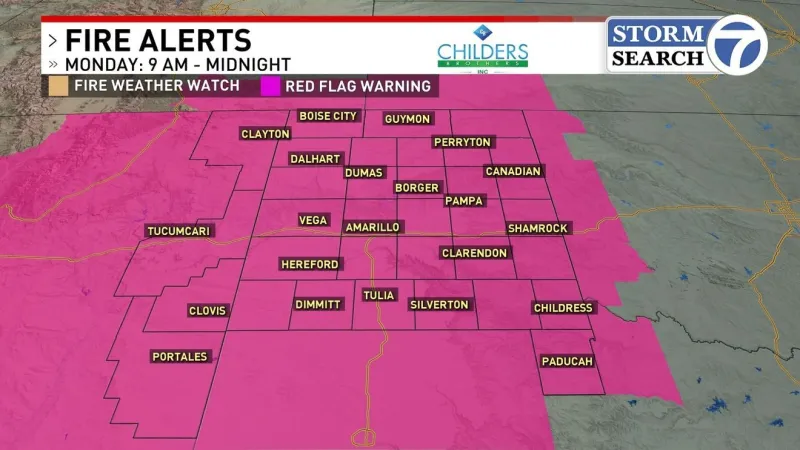 WEATHER ALERT DAY: Extremely critical fire weather Monday