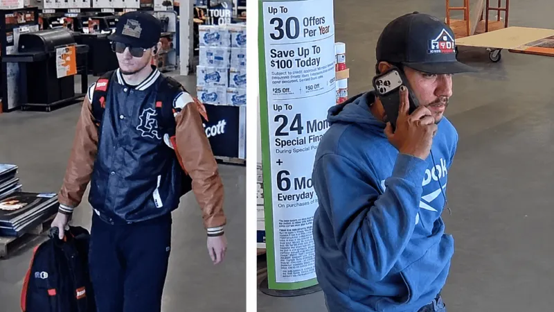 Caught on Camera: 2 suspects wanted for stealing items from Home Depot in a backpack