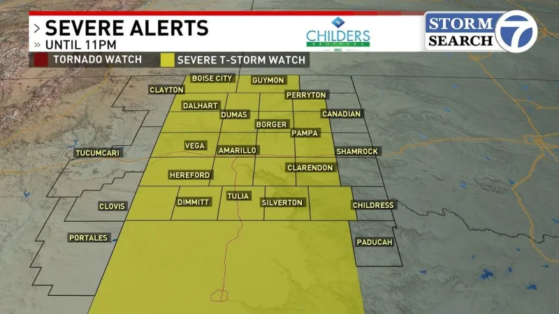 Severe thunderstorm watches in effect: May 23, 2026