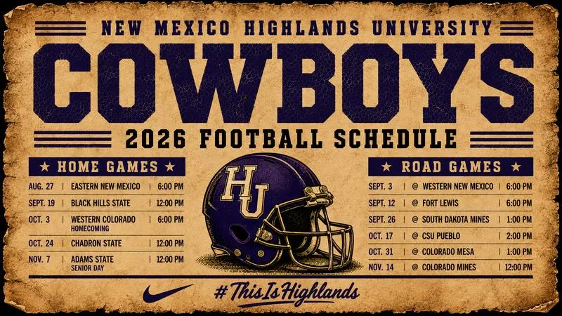 NMHU Announces 2026 Football Schedule