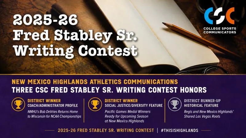 NMHU Athletics Communications Earns Three CSC Fred Stabley Sr. Writing Contest Honors