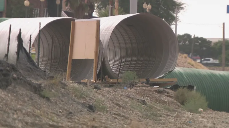 Storms push pipes from East El Paso lot into Gateway Blvd West roadway, raising alarm