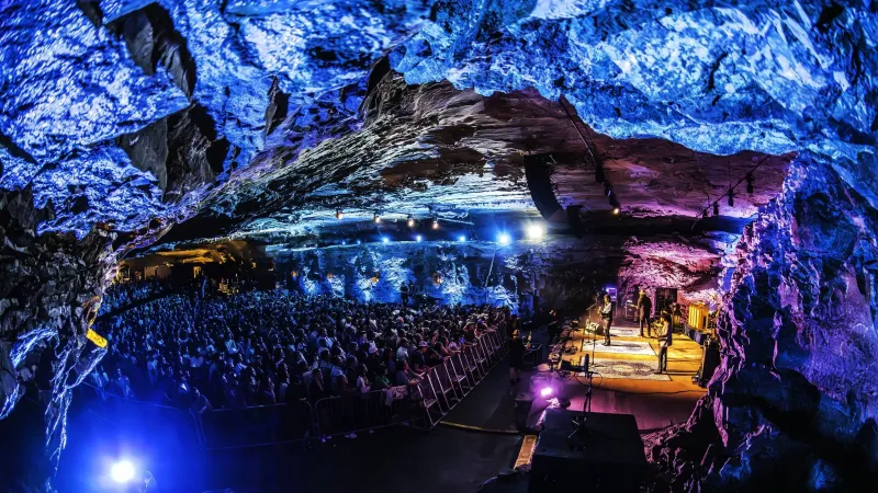 The Coolest Concert Venue in America? The Caverns Subterranean Cave.