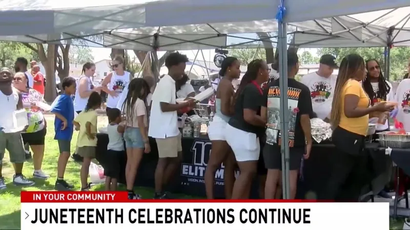 Hundreds gather at Bones Hooks Park for Juneteenth celebrations