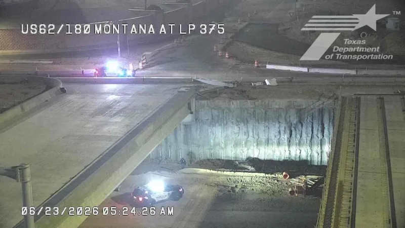 Overturned vehicle closes all lanes on Montana East before Joe Battle in El Paso