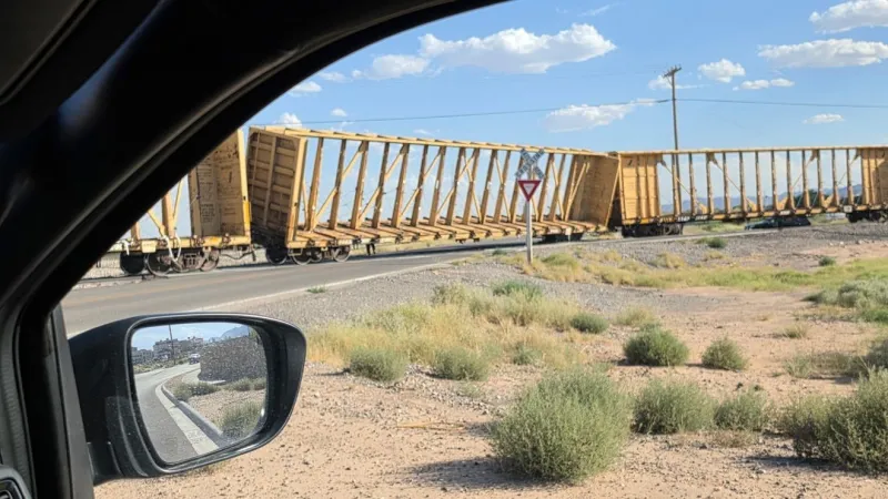 Train derailment closes road in Northeast El Paso