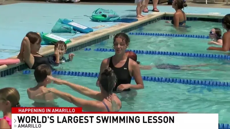Amarillo participates in world's largest swimming lesson