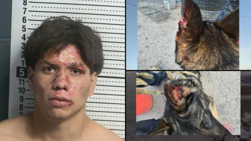 BODYCAM: Las Cruces police K9 injured chasing robbery suspect