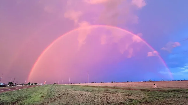 GALLERY: Sunset rainbow after the storm