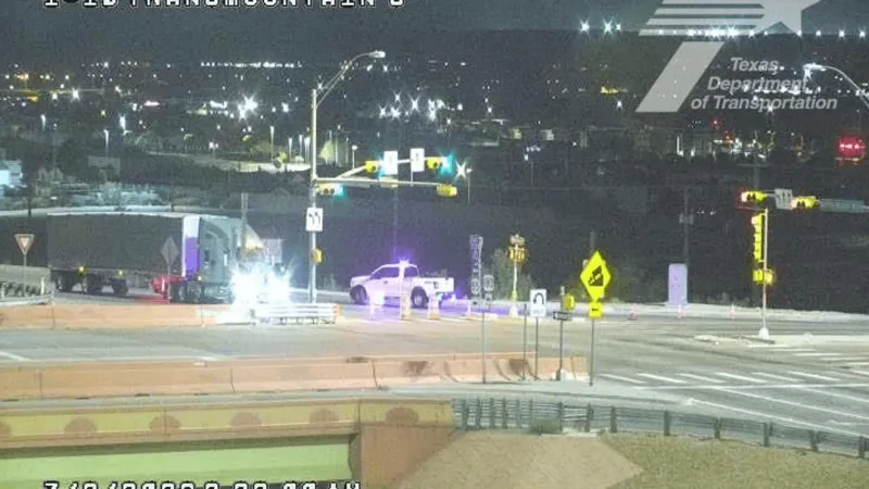 All lanes closed Desert South at Transmountain