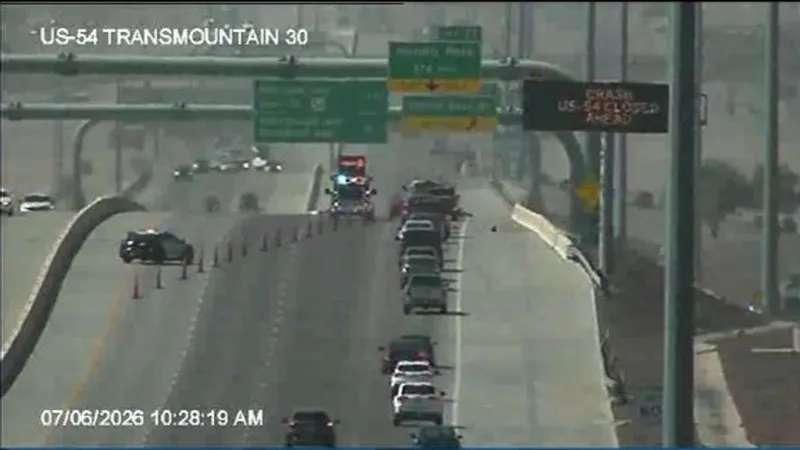All lanes closed on US-54 at Hondo Pass after crash