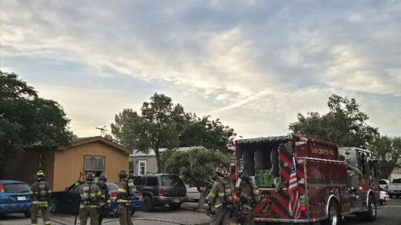 Las Cruces firefighters extinguish a house fire; one injured