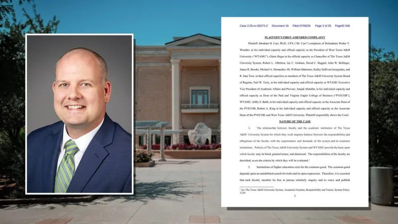 Former WT professor amends lawsuit, says support for drag show ban led to nonrenewal