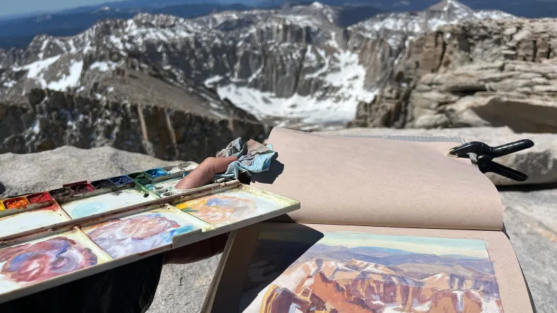This Artist Is Painting the Pacific Crest Trail, One Gorgeous View at a Time