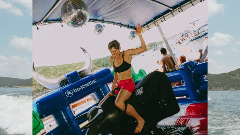 I Rode a Mechanical Bull on a Floating Rodeo-and It Was Every Bit as Wild as It Sounds