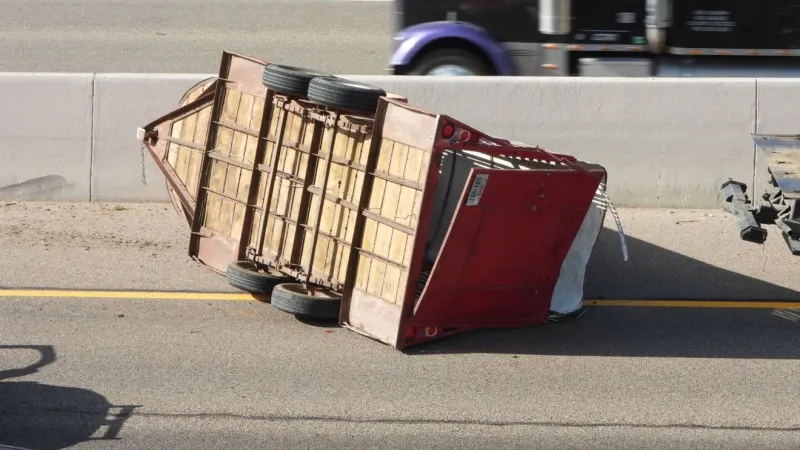 Cattle trailer overturns on I-40 in Amarillo during rush hour