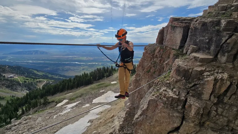 Jackson Hole's New Corbet's Couloir Via Ferrata Just Opened. Here's What It's Like.