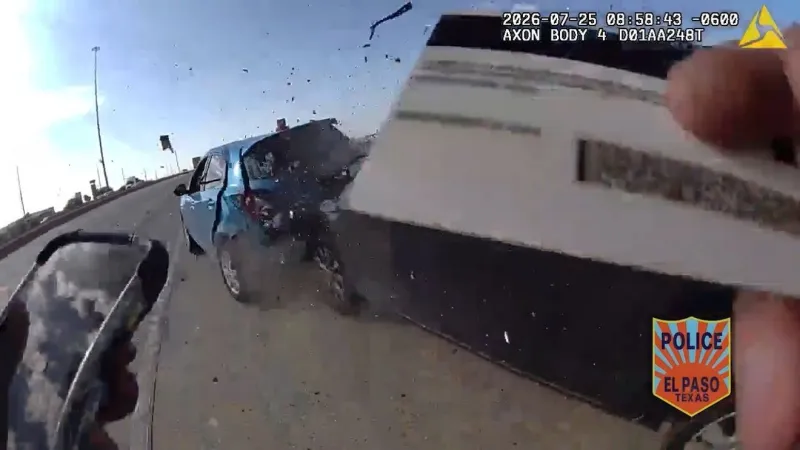 CLOSE CALL: El Paso police officer & driver injured after crash during traffic stop