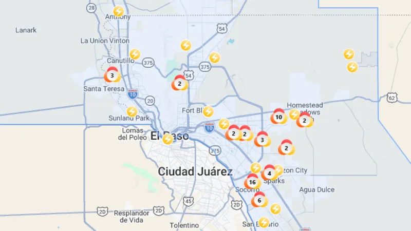 Close to 17,000 El Paso Electric customers affected by widespread outages