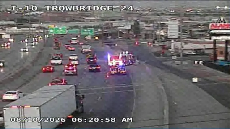 Vehicle fire closes right lane on I-10 West at Trowbridge in El Paso