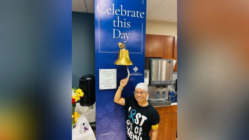 Ovarian cancer survivor rings the bell at The Hospitals of Providence