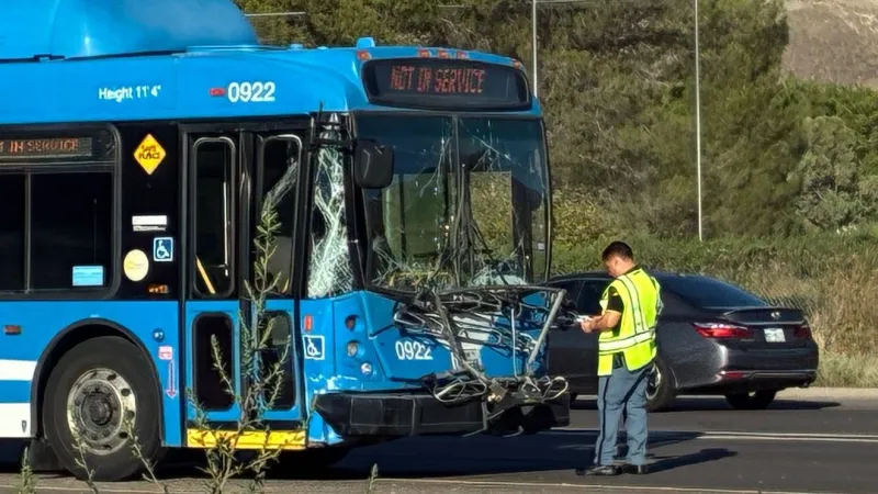 Police and fire respond after bus crash near Railroad Drive in Northeast El Paso