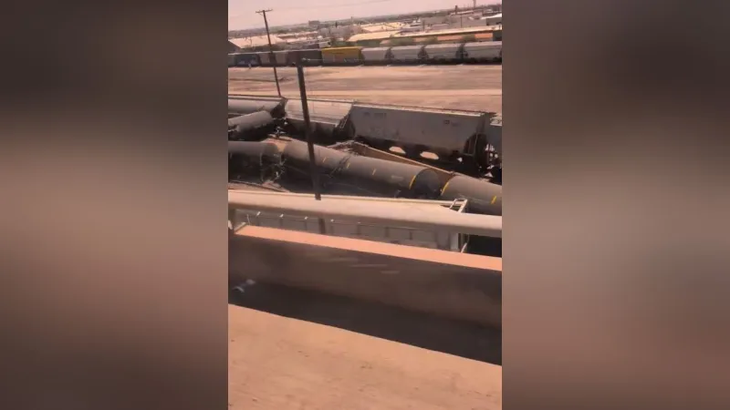 Train derails in Central El Paso; crews assessing the situation