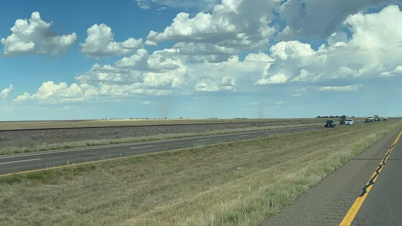 Check this out! Pair of dust devils spotted near Claude