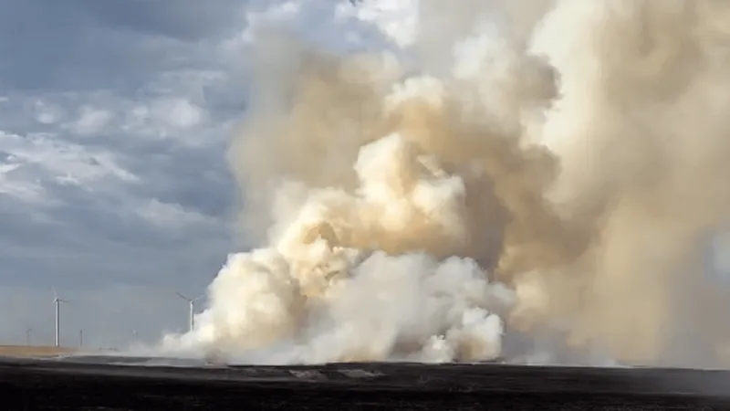 'Old Deer Fire' burning in Carson County, northwest of White Deer